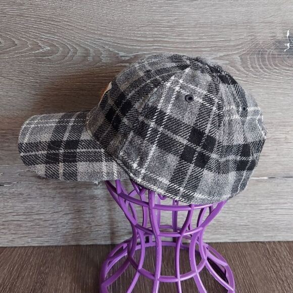 Carhartt Logo Flannel Baseball Cap Hat Plaid - Picture 3 of 5